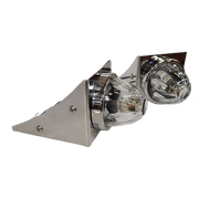 JML Kustoms Stainless Peterbilt Fuel Tank Bracket with (1) Watermelon Light (Pair)