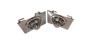 JML Kustoms Stainless Fuel Tank Bracket with (1) Watermelon Hole (Pair)