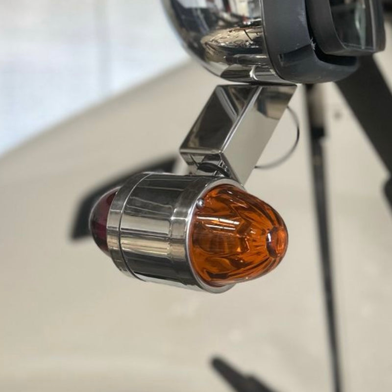 JML Kustoms Angled Mirror Bracket for Stud Mounted Light (Pair)