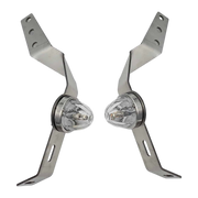 JML Kustoms Peterbilt Bumper Brace with One (1) Watermelon Light Hole (Pair)