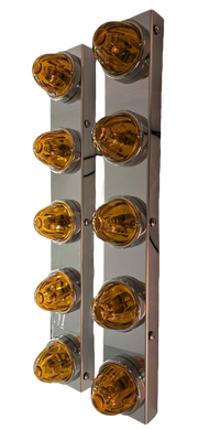 JML Kustoms Peterbilt 589 Strap Mount Front Air Cleaner Watermelon Light Bracket (5 Hole)