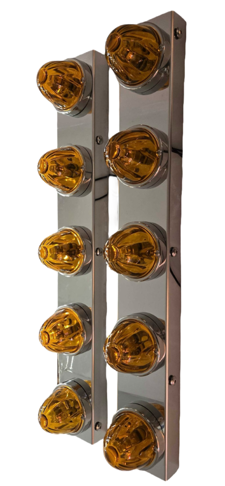 JML Kustoms Peterbilt 589 Strap Mount Front Air Cleaner Watermelon Light Bracket (5 Hole)