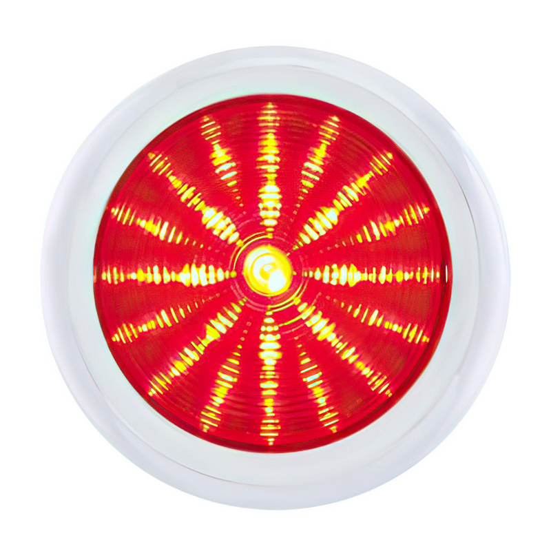 United Pacific 41 LED 1950 Pontiac Style Tail Light With Chrome Bezel & Red Lens STL1006LED