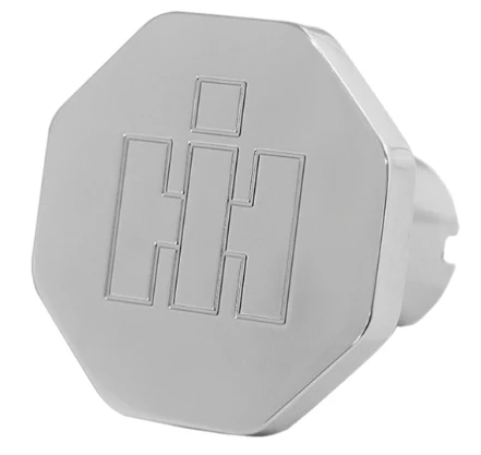 Custom Knobs Chrome Octagon Shaped Air Brake Knob - IH Logo