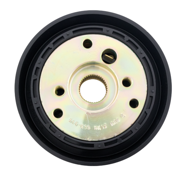 Steering Creations 3 Hole Bolt Pattern Chrome Hub with Nut for Steering Wheel fits, 14+KW, 06-13 Pete fixed & tilt telescopic & 14+ Pete 210/220, 320 through 389, 40 spline count - Black