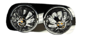 JML Kustoms Kenworth Aero Center Dome Light Bracket with (2) Watermelon Light Holes