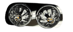 JML Kustoms Kenworth Aero Center Dome Light Bracket with (2) Watermelon Light Holes