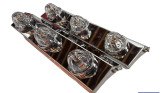 JML Kustoms Peterbilt 589 Strapless Style Front Air Cleaner Brackets with (3) Watermelon Holes
