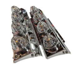 JML Kustoms Peterbilt 589 Strapless Style Front Air Cleaner Brackets with (4) Watermelon Holes