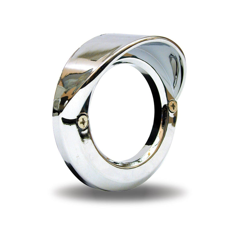 Trux Accessories 2.5" Chrome Plastic Bezel Visor TBEZ-2HCH2