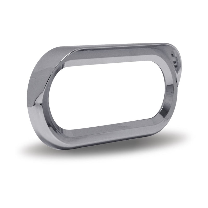 Trux Accessories Oval Chrome Plastic Bezel Visor TBEZ-OBCH2