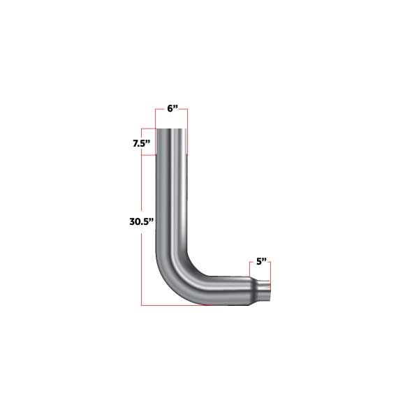 90° Elbow – 6″ Reduced To 5″ Diameter