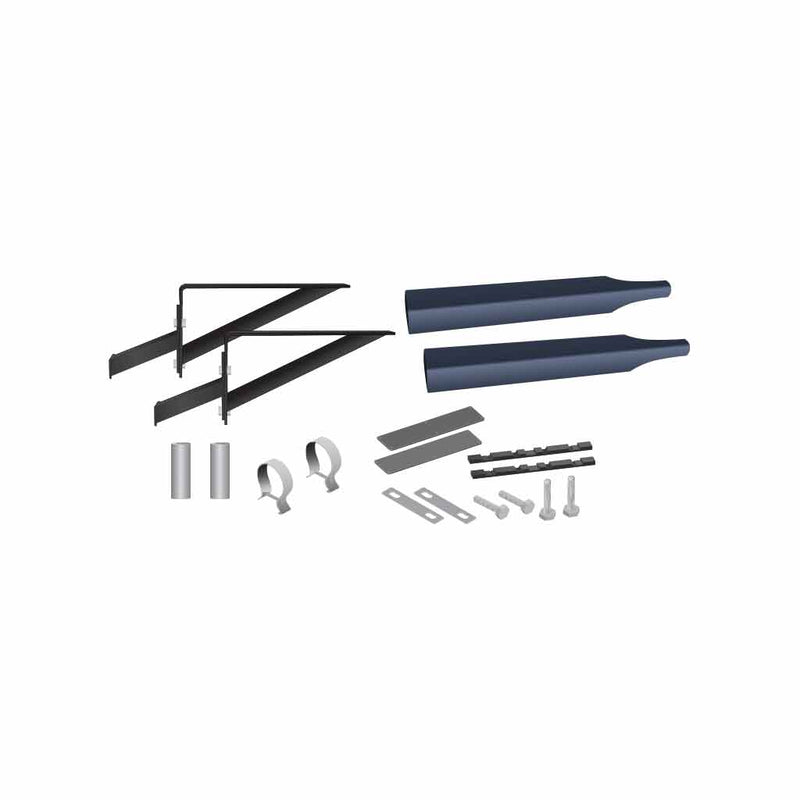 Smoke & Mirror Half Fender Mounting Kit – Adjustable Fender Brackets – Blue | 14 Gauge