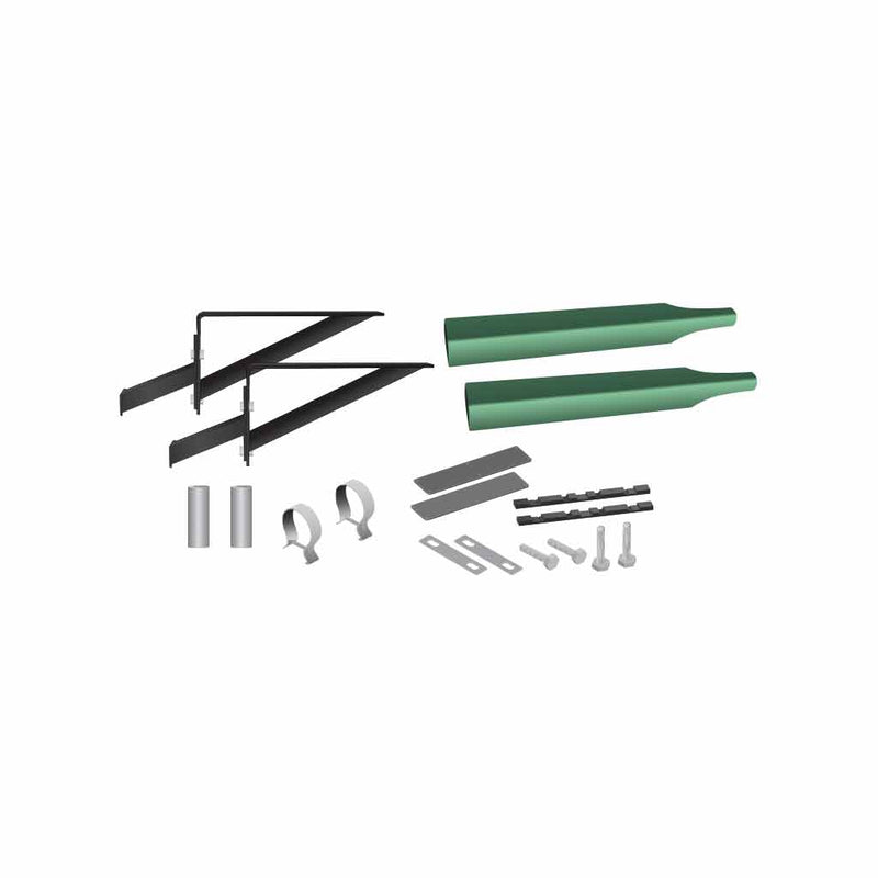 Smoke & Mirror Half Fender Mounting Kit – Adjustable Fender Brackets – Green | 14 Gauge