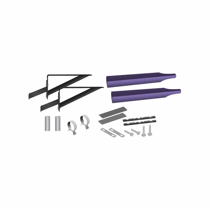 Smoke & Mirror Half Fender Mounting Kit – Adjustable Fender Brackets – Purple | 14 Gauge