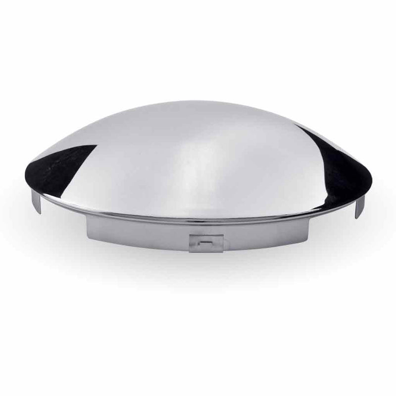 Trux Accessories Chrome Metal Front Hubcap with 5 Notches THUB-5N
