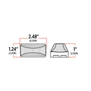 Trux Accessories 1" x 2" Amber Rectangular LED Marker Light - (6 Diodes)
