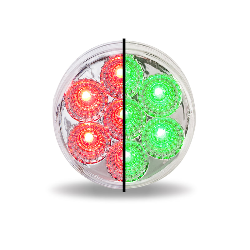 Trux Accessories 2.5" Dual Revolution Red/Green LED (7 Diodes) TLED-2HXRG