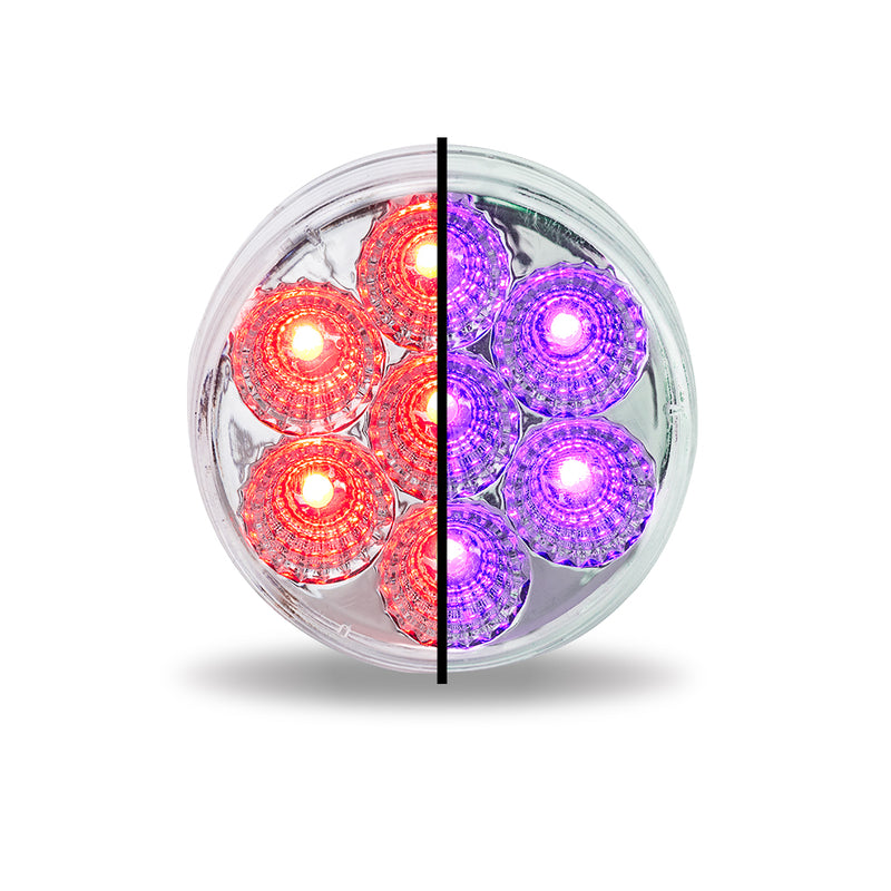 TRUX 2.5" Dual Revolution Red/Purple LED (7 Diodes) TLED-2HXRP