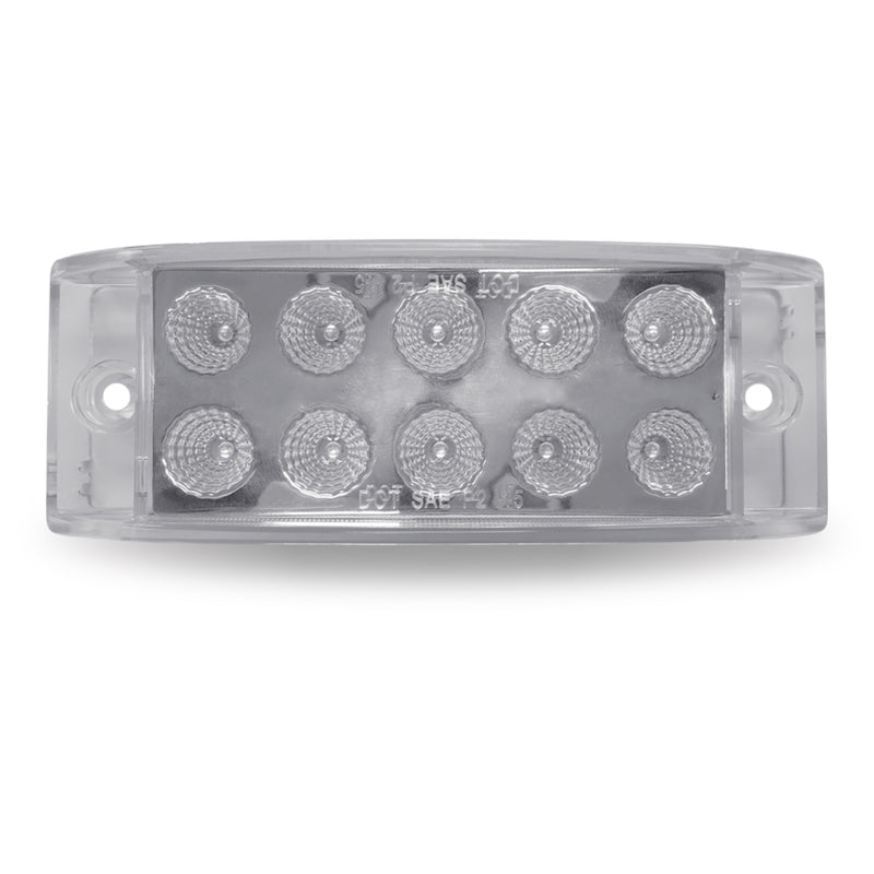 Trux Accessories 2" x 6" Red Marker Rectangular LED Light - (10 Diodes)
