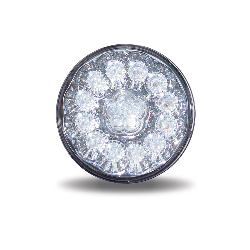 Trux Accessories 4" Clear Red Stop, Turn & Tail Super Diode LED Light TLED-417CR