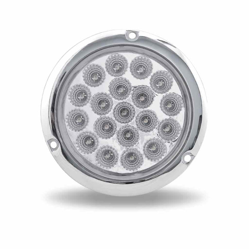 TRUX 4" Clear Red Stop, Turn & Tail Flangemount LED (19 Diodes) TLED-419CRF