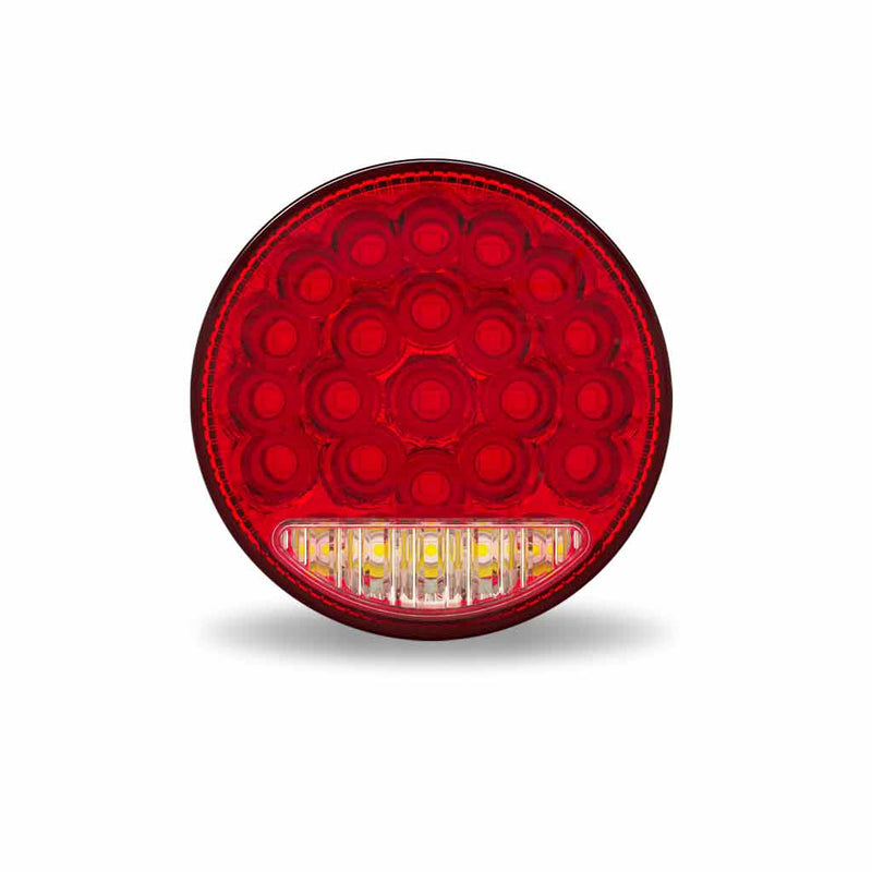 Trux Accessories 4" Round Red Stop, Turn & Tail to White Back-Up to Work Lamp LED Light - Spot Beam, 1590 Lumens TLED-45