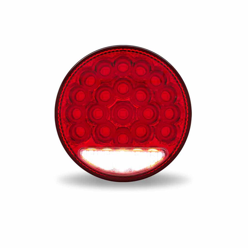 Trux Accessories 4" Round Red Stop, Turn & Tail to White Back-Up to Work Lamp LED Light - Spot Beam, 1590 Lumens TLED-45