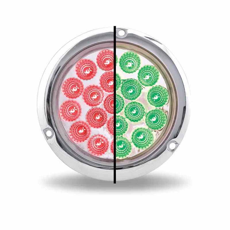 Trux 4" Flanged Dual Revolution LED Light Red/Green TLED-4XRGF