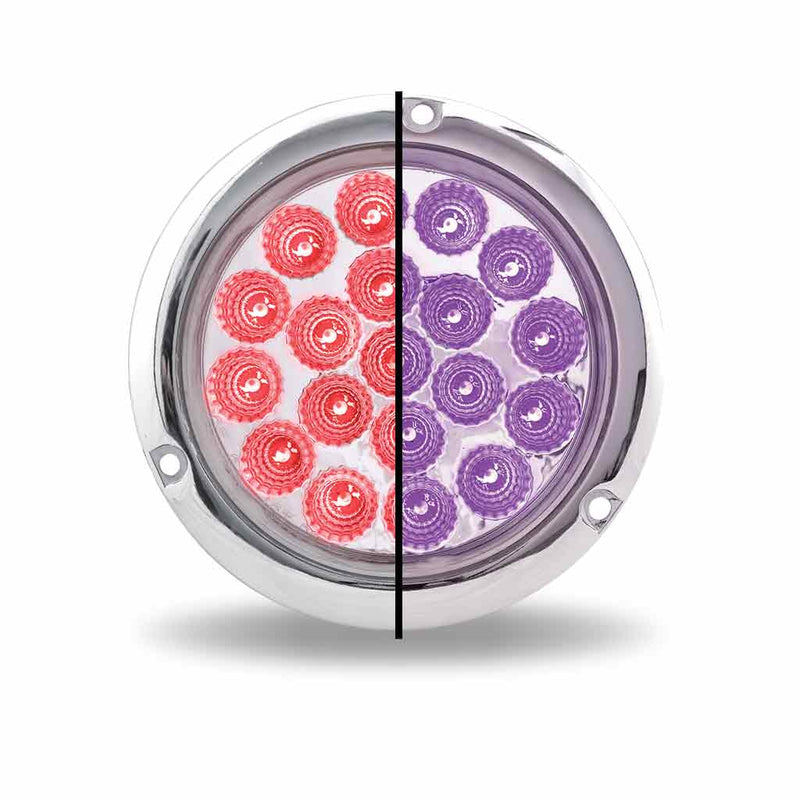 Trux Accessories 4" Dual Revolution Flangemount Red/Purple LED TLED-4XRPF