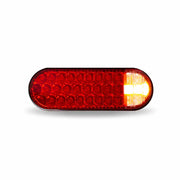 Trux Accessories 6" Oval Red Stop, Turn & Tail to White Back-Up to Amber Strobe LED Light - 36 Flash Patterns TLED-650RW