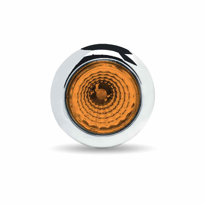 TRUX Mini Button Amber LED with Reflector & Silicone Locking Ring (1 Diode) TLED-B1A