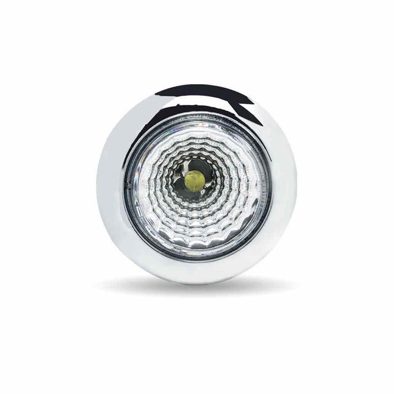 TRUX Mini Button Clear Amber LED with Reflector & Silicone Locking Ring (1 Diode) TLED-B1CA