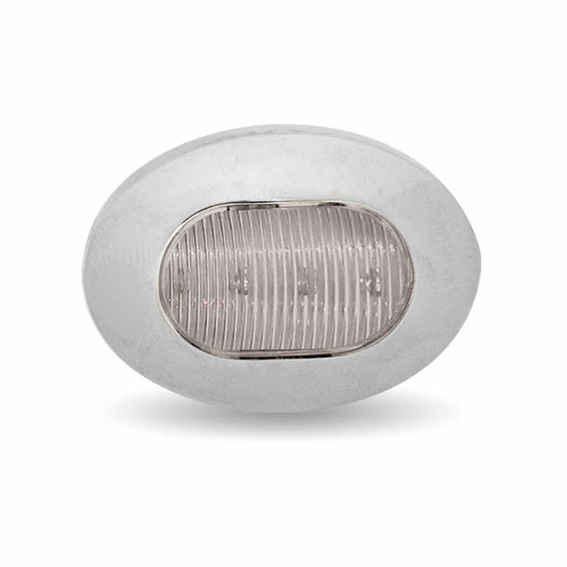 Trux Accessories Mini Oval Button Clear Amber LED 3 Wire TLED-B4CA