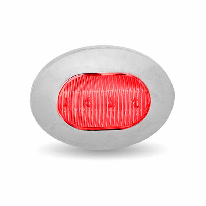 Trux Accessories Mini Oval Button Red LED 3 Wire TLED-B4R