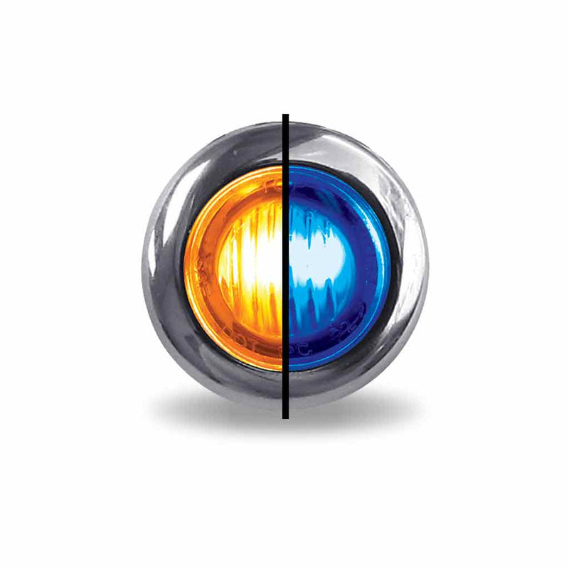 Trux Accessories Mini Button Dual Revolution Amber/Blue LED TLED-BX3AB