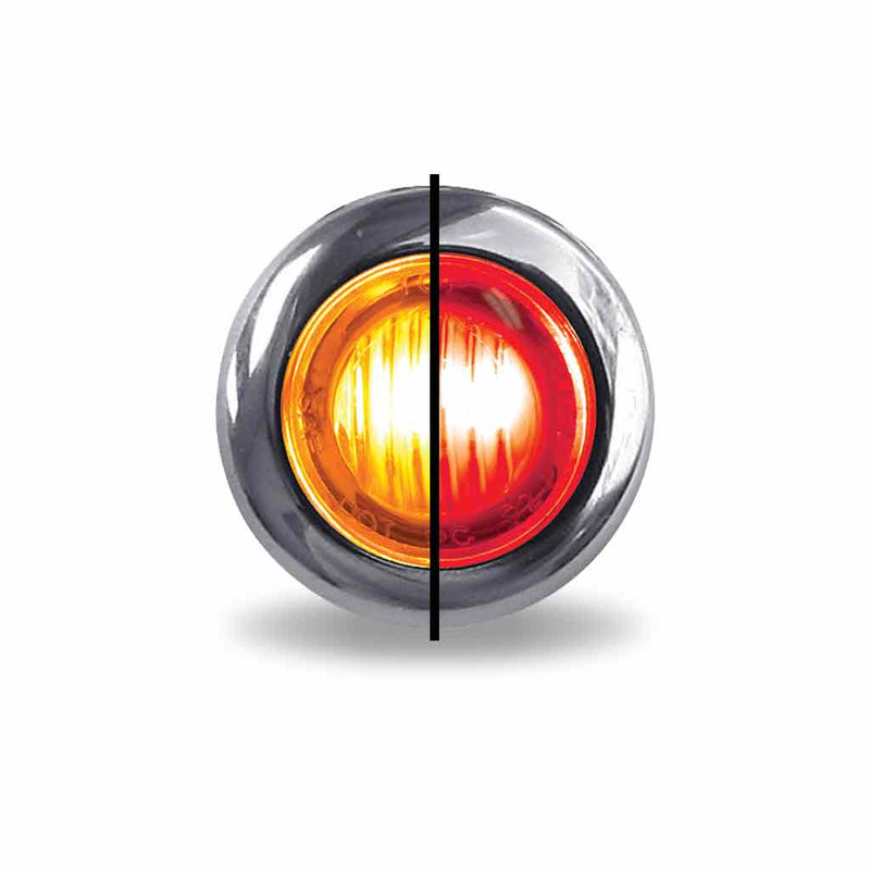 Trux Accessories Mini Button Dual Revolution Amber/Red LED TLED-BX3AR