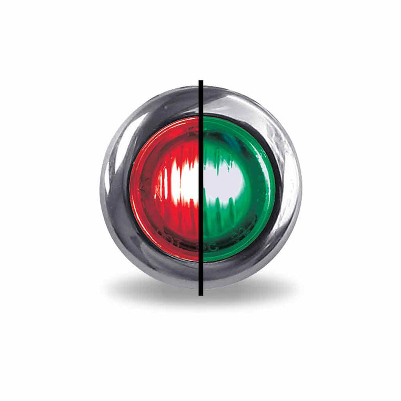 TRUX 3/4" Button Light Red/Green (2 Diodes) TLED-BX3RG