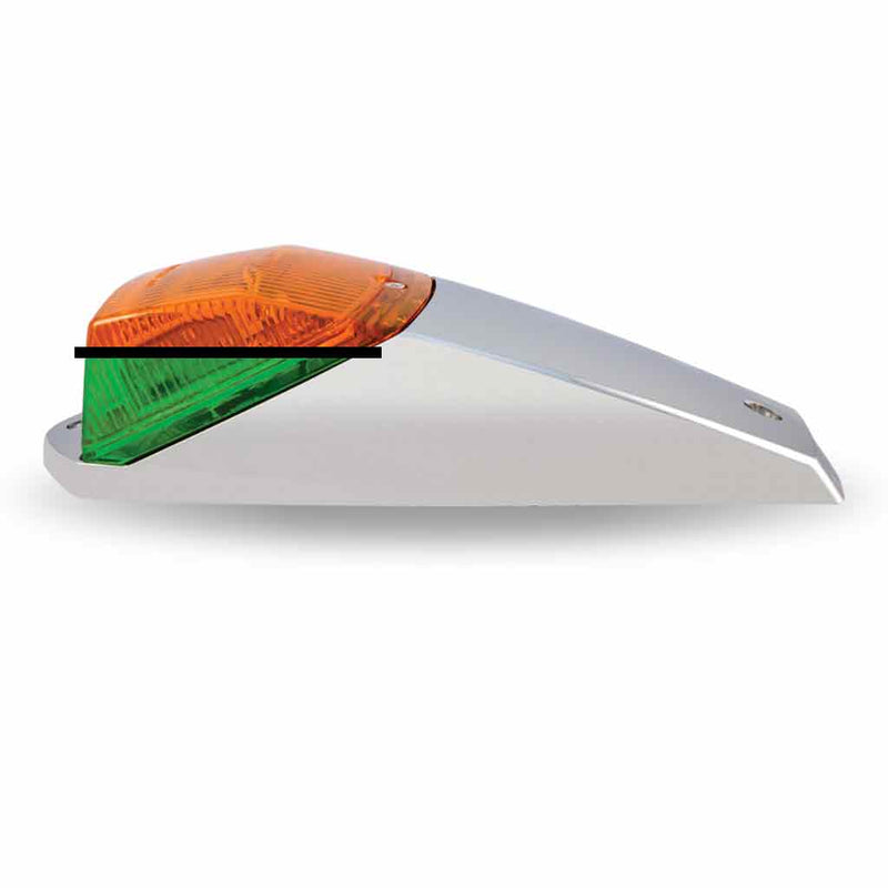 Kenworth Cab Dual Revolution LED with Housing (Amber/Green) (42 Diodes) TLED-CAB2XAG