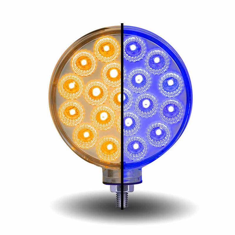 TRUX Double Face Combination Dual Revolution Amber/Red/Blue LED (38 Diodes) TLED-DFXB