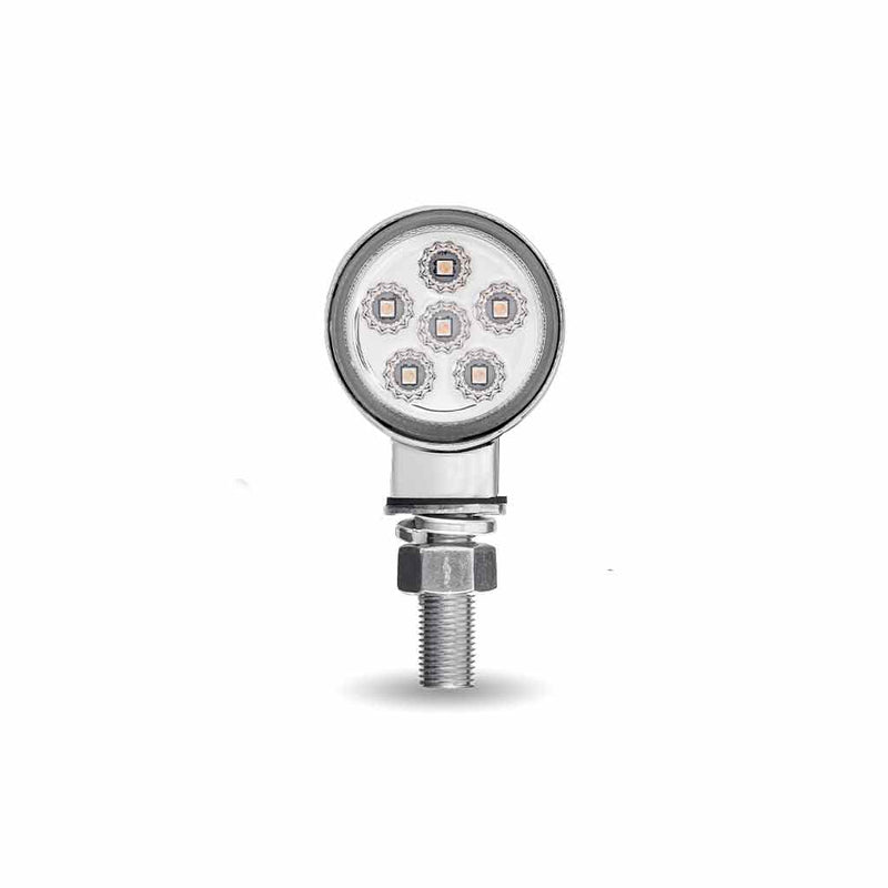 Trux Accessories TRUX Mini Round Double Face Amber/Red to Green Marker Light (12 Diodes) - TLED-DL1XG