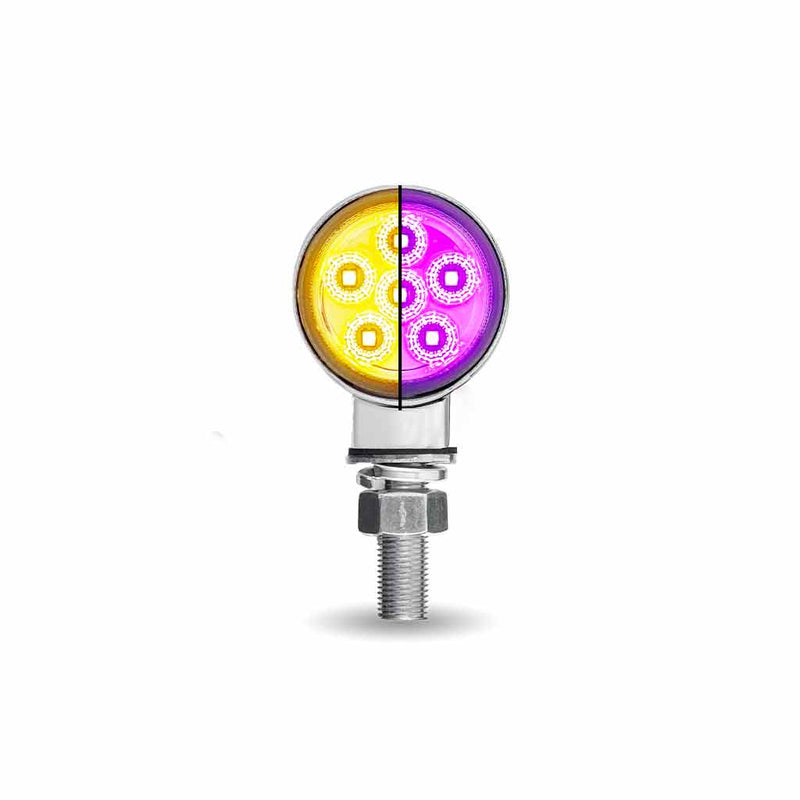 TRUX Mini Round Double Face Amber/Red to Purple Marker Light (12 Diodes) TLED-DL1XP