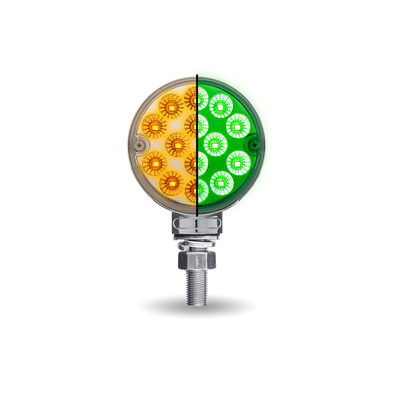 Trux Accessories Dual Revolution Amber/Red to Green Mini Double Face Round Light TLED-DL3XG