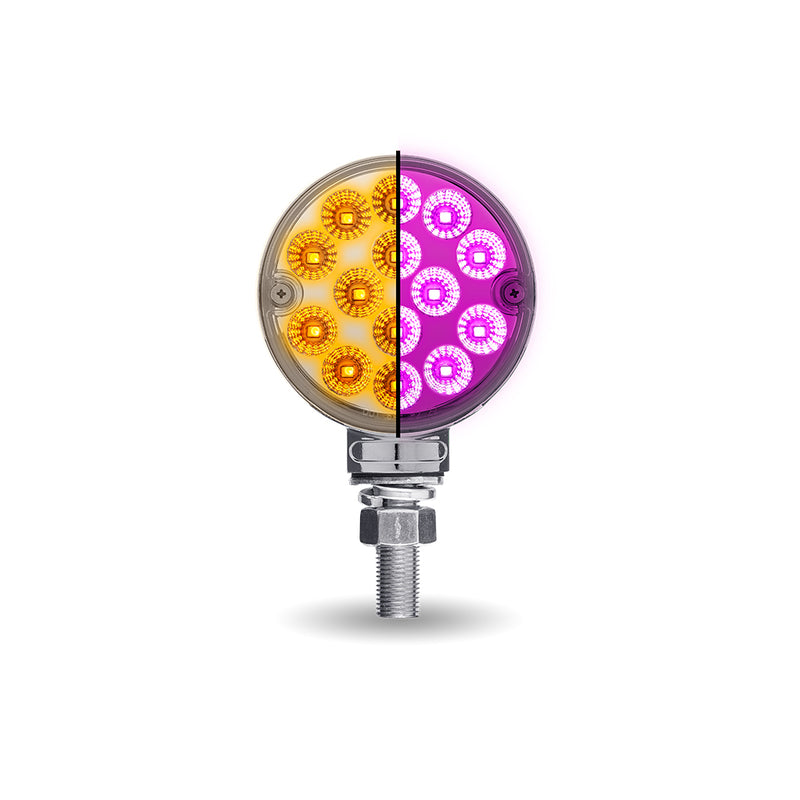Trux Accessories Dual Revolution Amber/Red to Purple Mini Double Face Round Light TLED-DL3XP