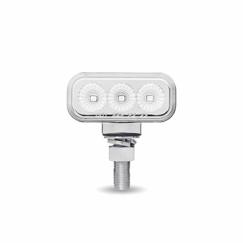 TRUX Clear Amber/Red Double Faced Rectangular Clearance Marker 1.5" x3" (10 LED) TLED-DR1XC