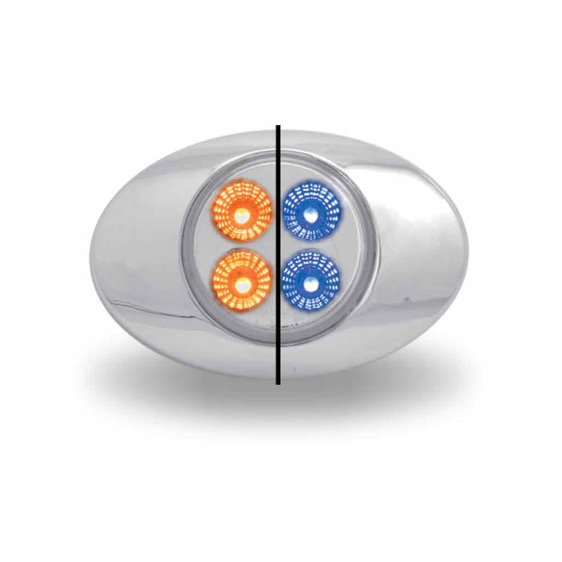Trux Accessories Marker M3 Style Dual Revolution Amber/Blue LED (4 Diodes) TLED-G2XAB