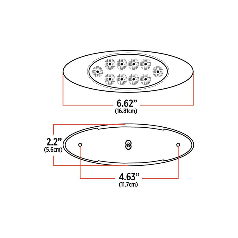 Trux Accessories TRUX M1 Style Marker Light - Amber (10 Diodes) - TLED-G4XA