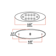 Trux Accessories TRUX Marker M1 Style Clear/Red LED (10 Diodes) - TLED-GXCR