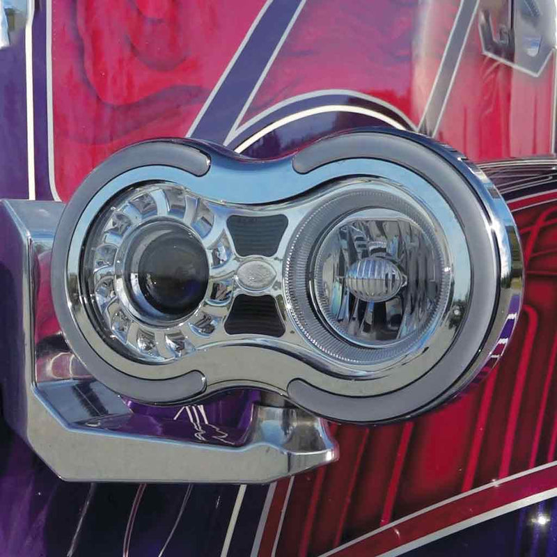 Trux Accessories Retro Series LED Projector Headlight Assembly with "J" Bracket  (Driver Side)