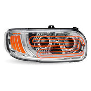Trux Accessories Peterbilt Heated LED Projector Headlight Assembly - Chrome (Passenger Side)